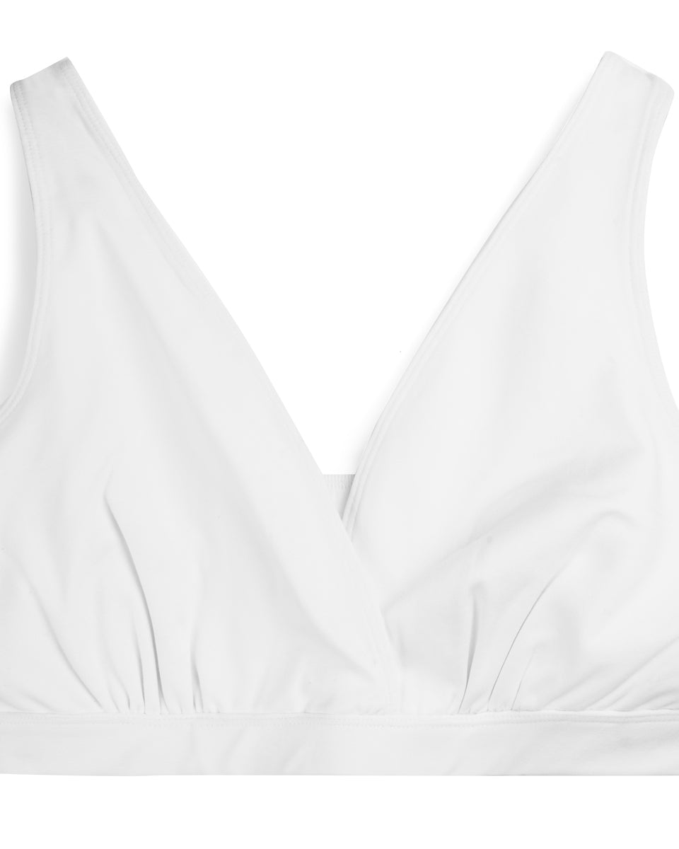 White Organic Cotton Nursing Bralette