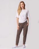 Comfortable White Nursing V-Neck Maternity Shirts for Moms