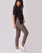 Stylish black maternity shirt for nursing mothers - Everywhere V-Neck Tee