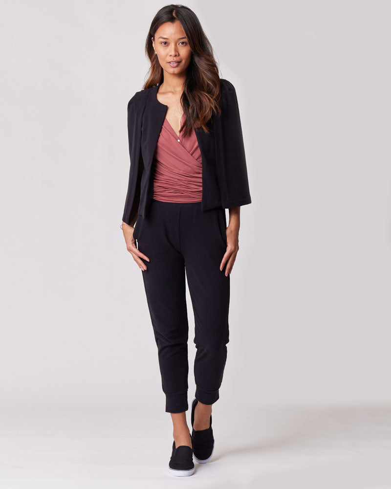 Comfortable black best maternity clothes, designed for nursing moms