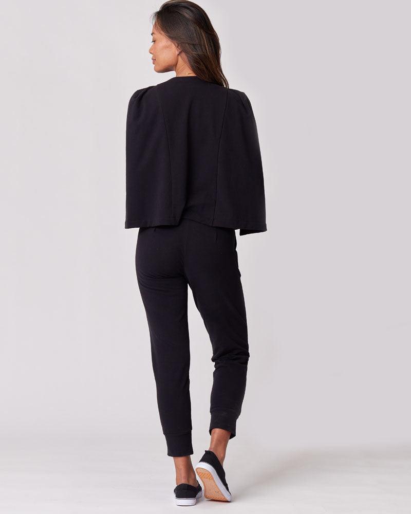 Trendy black maternity and nursing cape blazer, the best maternity clothes