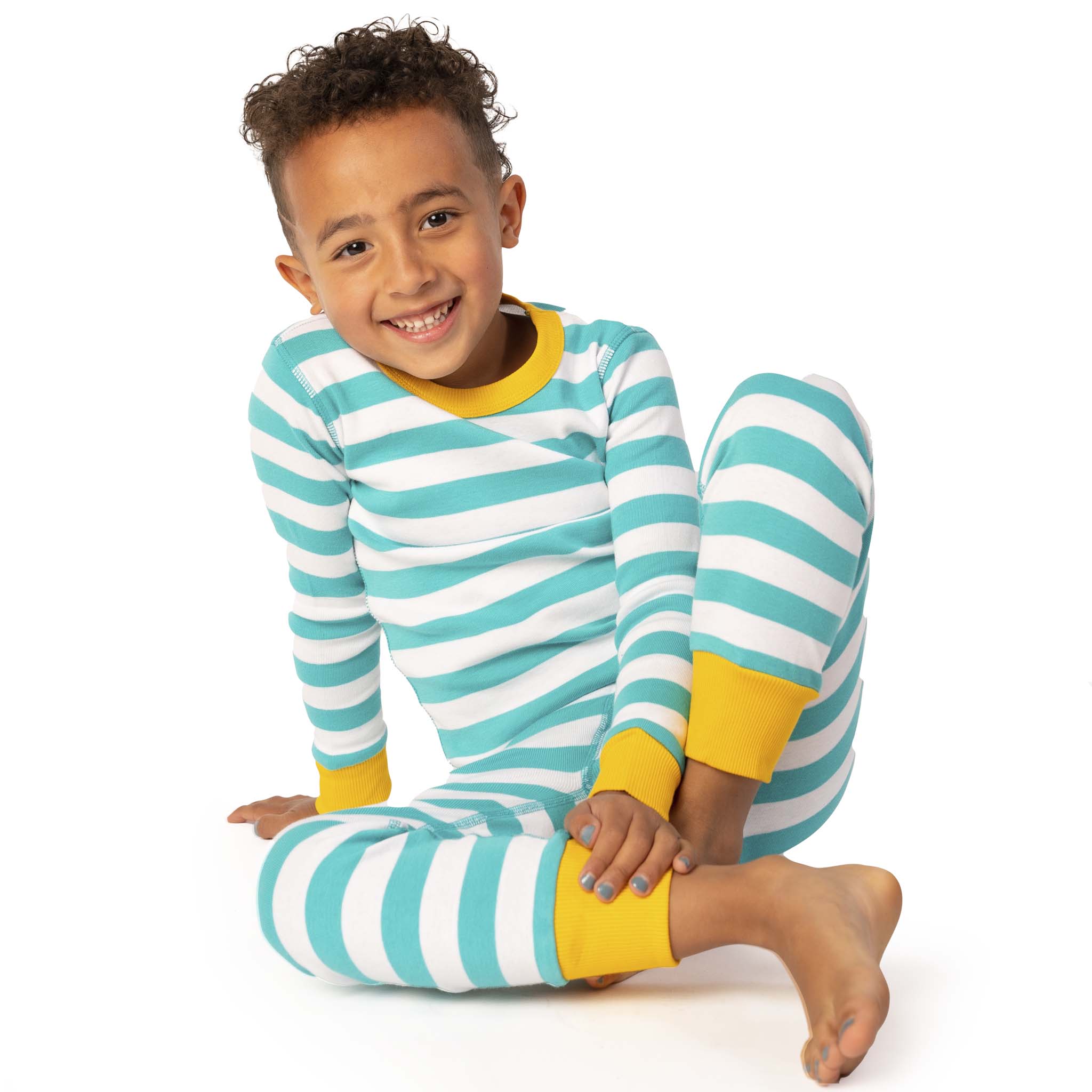 Adorable kids' pajama set with vibrant patterns, perfect for a cozy night's sleep