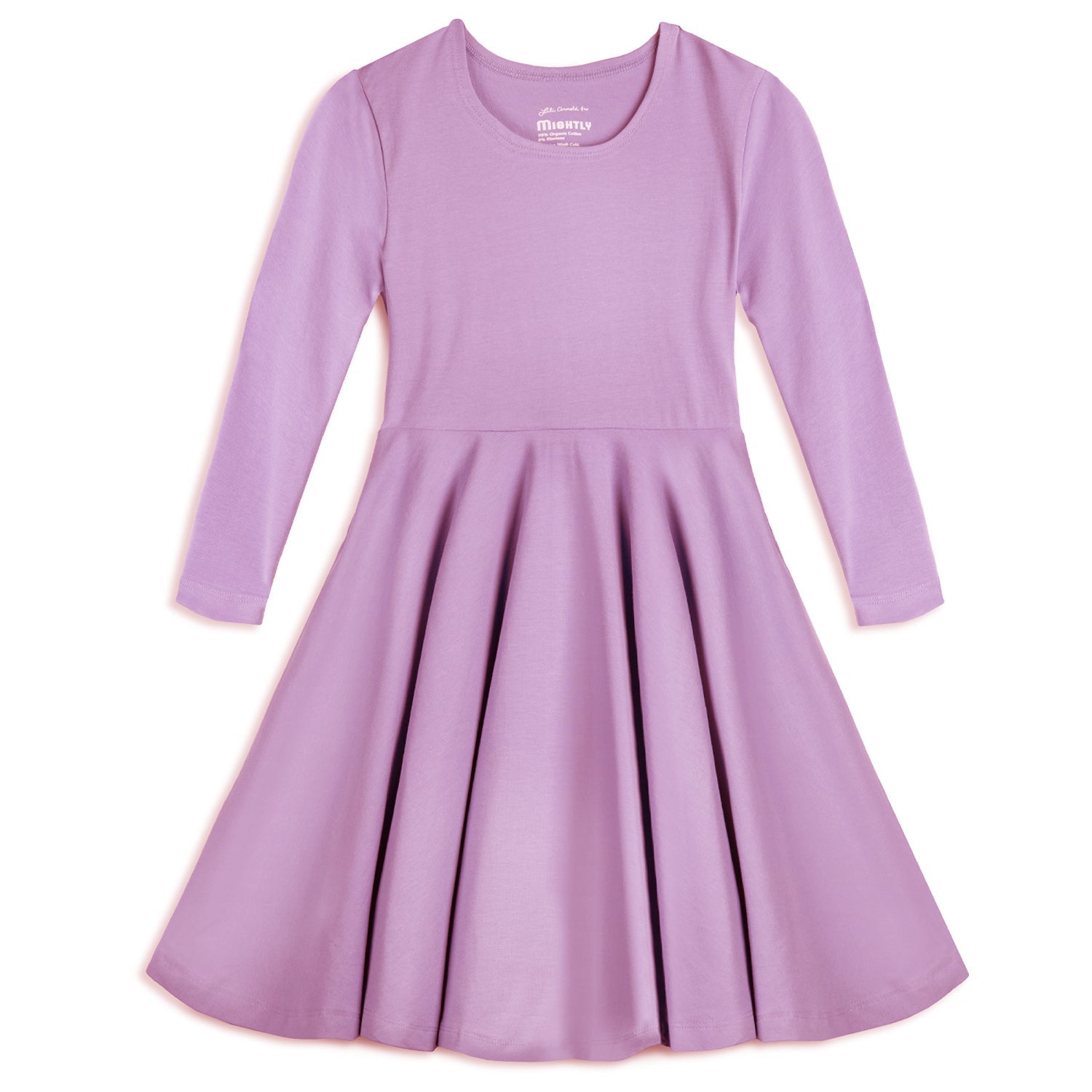 Kids Organic Cotton 3/4 Sleeve Twirl Dress: Core Colors – ofanorigin