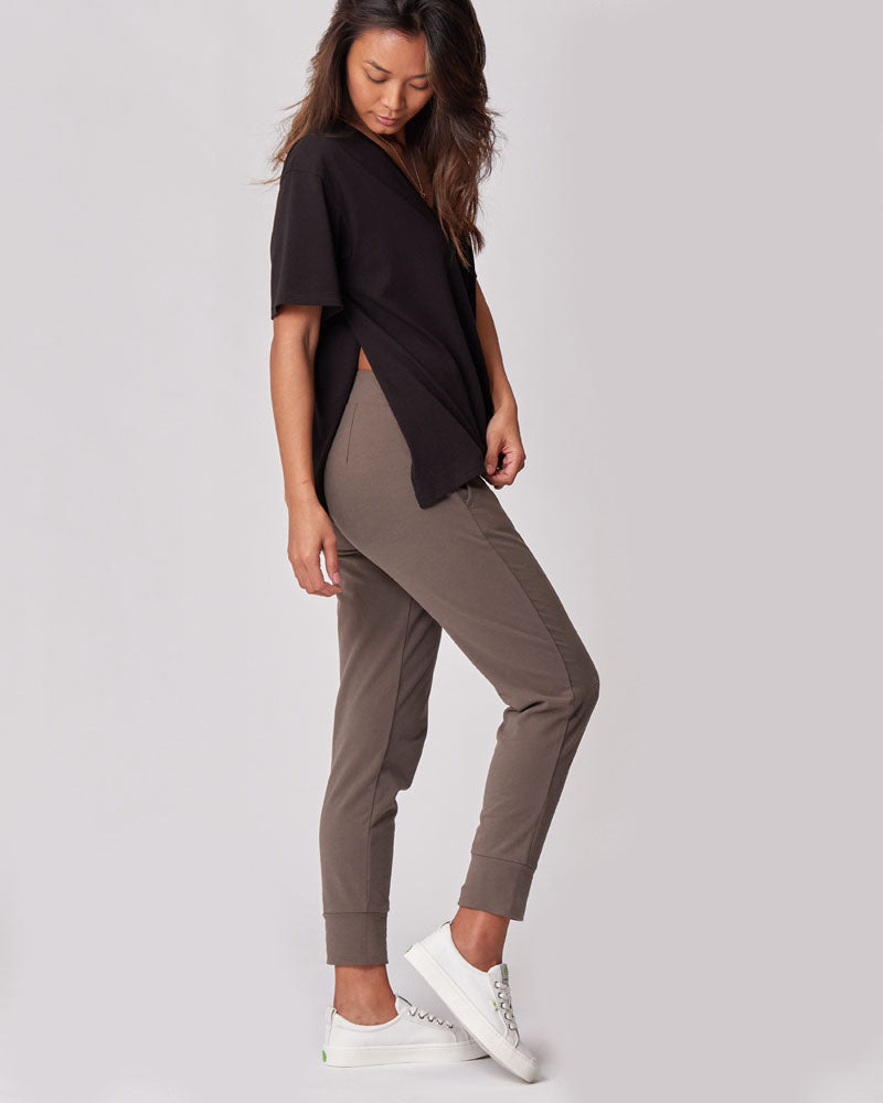 Stylish black maternity shirt for nursing mothers - Everywhere V-Neck Tee